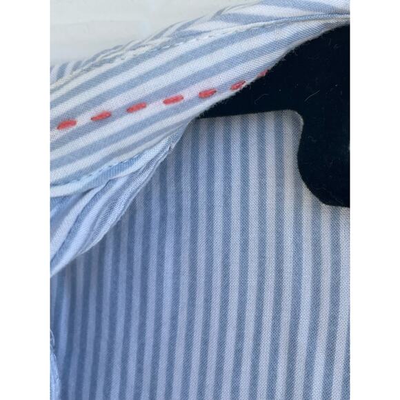 Anthropologie MAEVE size 6 oversized sleeveless blue stripe blouse30 - Picture 4 of 9